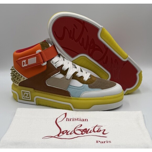 Christian Louboutin Other - AUTHENTIC Christian Louboutin High Top Sneakers Red Sole Spikes Size 43 EU 10 US